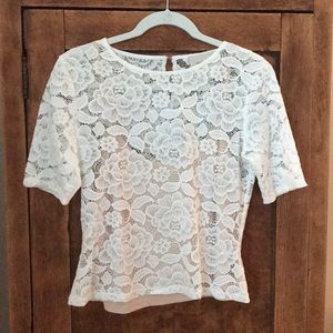 BHLDN Jive Lace Bridal top—size M